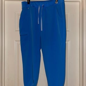FIG Clothing Zamora Jogger Scrub Pants in Capri Blue
